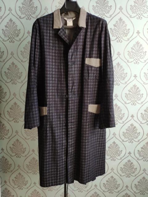 Comme Des Garçons Light assymetrical blue and gray coat. Plisse on backside