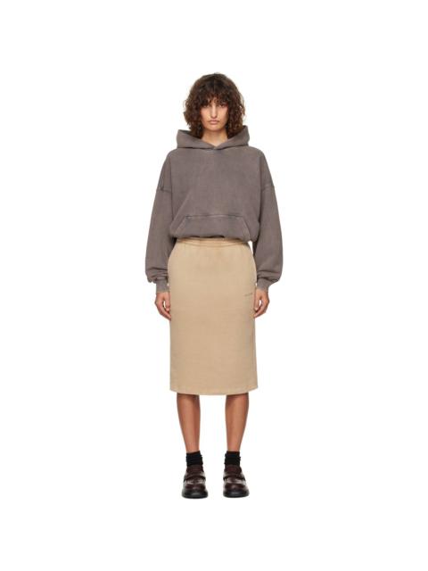 We11done Gray & Brown Layered Hoodie Midi Dress