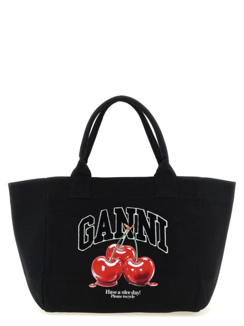 GANNI Ganni Women 'Black Medium Cherry Tote' Shopping Bag