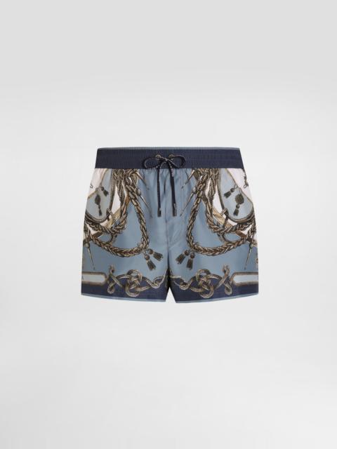 Dolce & Gabbana Cargo-print short swim boxers