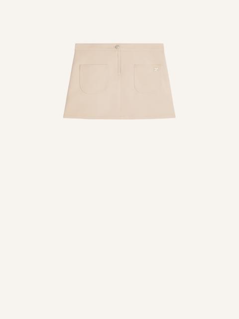 courrèges 2-POCKET TWILL MINI SKIRT