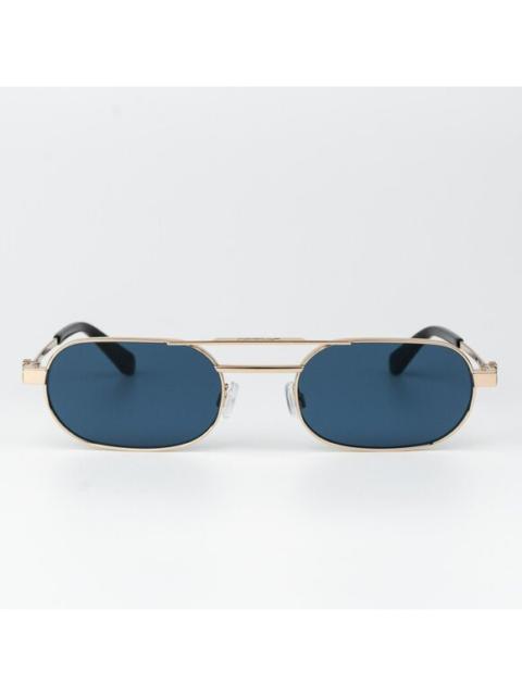 Off-White Off-White VAIDEN Women Sunglasses Gold Blue Oval OERI123 VAIDEN 7645