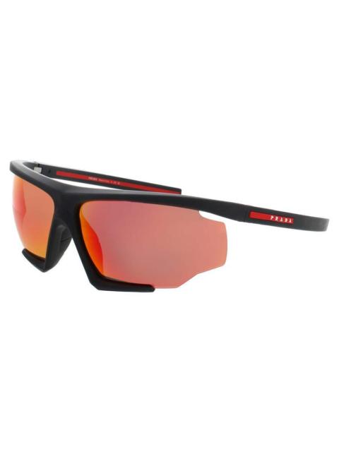 Prada Prada Linea Rossa Men's Black Rubber Sport Sunglasses PS 07YS DG010A 76