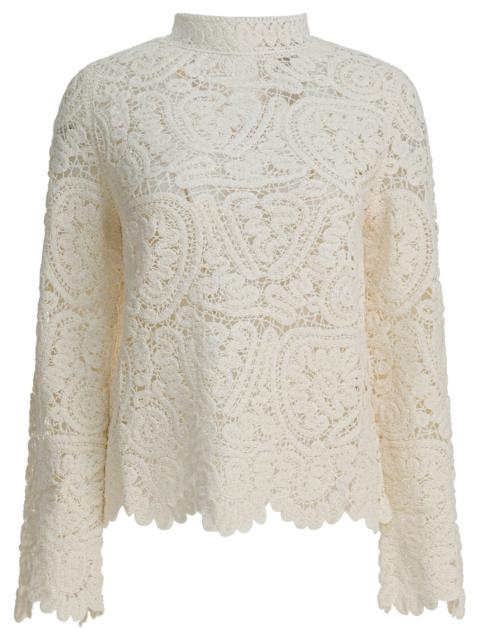 Loulou de Saison Loulou De Saison Perforated Silk "wade" Sweater