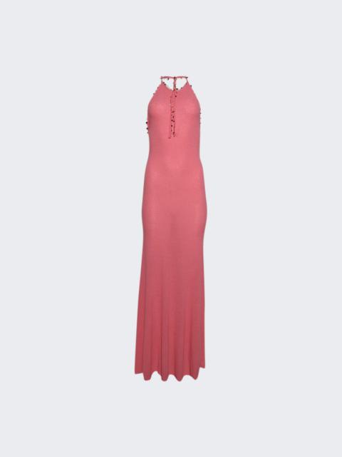 CHRISTOPHER ESBER Beach Quartz Halter Dress Cerise Pink