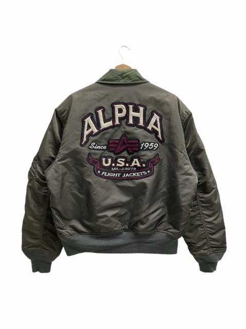 Other Designers Alpha Industries - VINTAGE ALPHA INDUSTRIES MA-1 BIG LOGO BOMBER JACKET