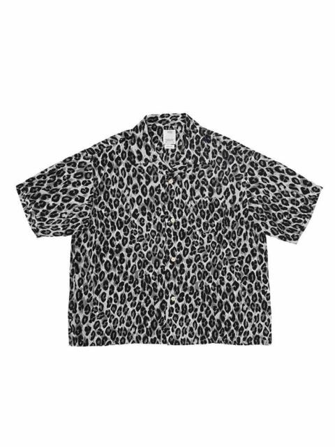 visvim CROSBY SHIRT S/S LEOPARD (CHIRIMEN) GREY
