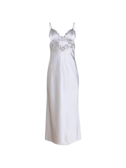 Fleur du Mal Lily Embroidery Cutout Slip