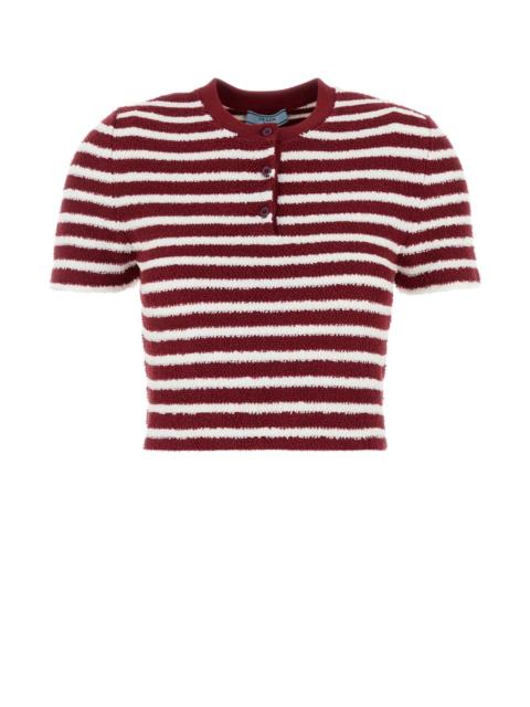 Prada Prada Women Embroidered Terry Fabric Polo Shirt