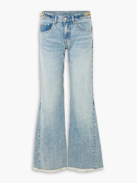 Stella McCartney Frayed embellished flared jeans