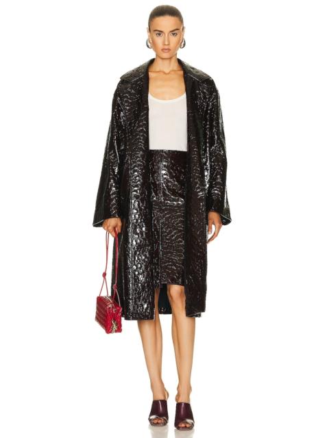 Bottega Veneta Croc Embossed Coat