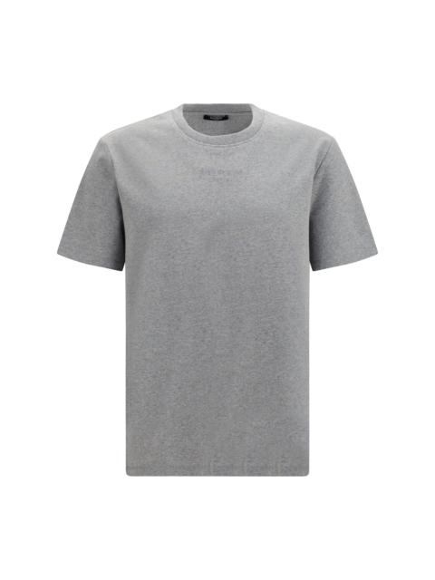 Balmain Balmain Embroidered Logo T-shirt Grey Men