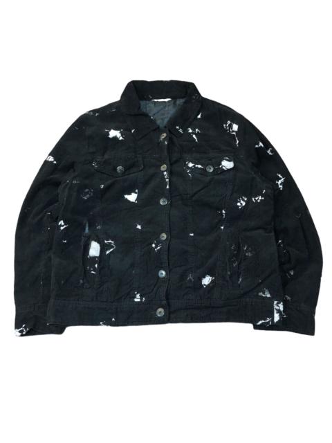 Other Designers Designer - Japanese Brand Arzoo.J Black Corduroy Button Bleach Jacket