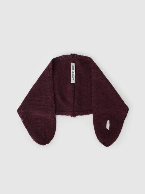 Our Legacy Miniature Scarf Cabernet Cyclone Linen