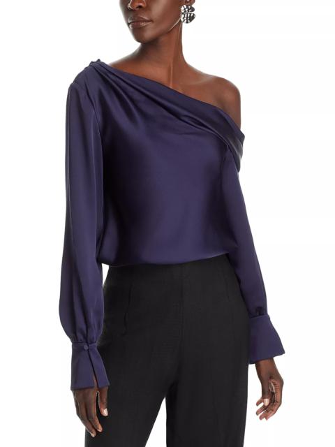 SIMKHAI Alice Draped One Shoulder Top