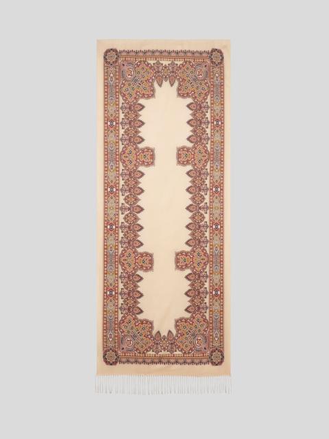Etro WOOL-BLEND JACQUARD SCARF WITH BAROQUE MOTIF