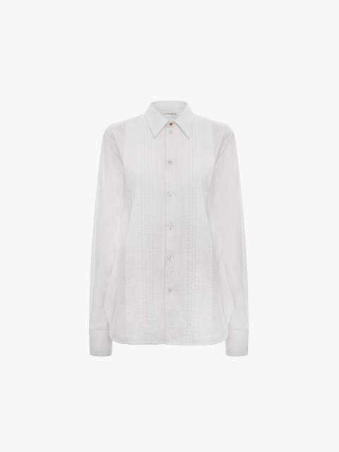 Victoria Beckham Pin Tuck Shirt In White