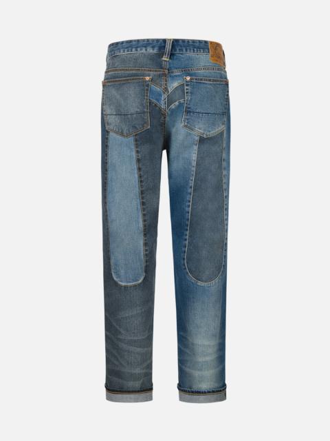 EVISU 2-Tone Inserted Daicock Regular Fit Jeans #2000