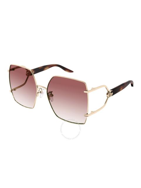 GUCCI Gucci Red Gradient Butterfly Ladies Sunglasses GG1564SA 004 61