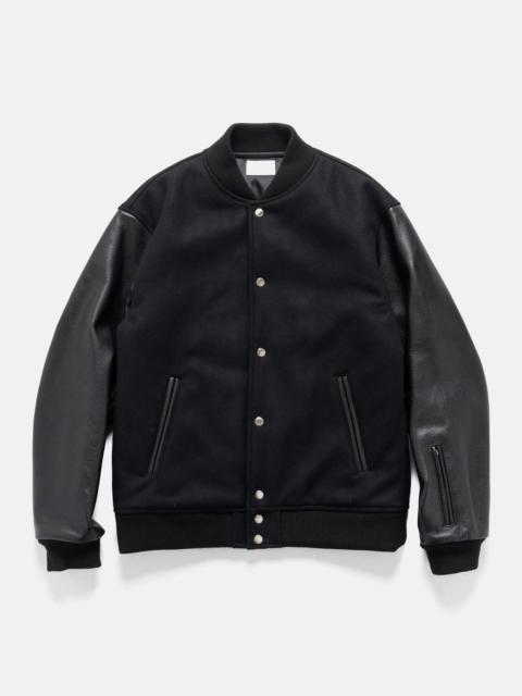 SOPHNET. Melton Lambswool Varsity Jacket Black