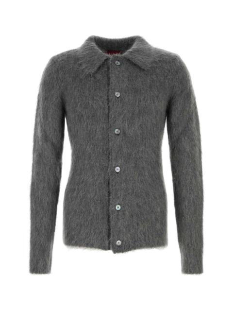 GUCCI Gucci Men Grey Mohair Blend Cardigan