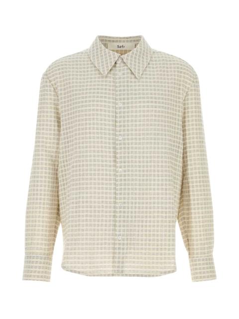 Séfr Sefr Men Embroidered Cotton Blend Wed Shirt