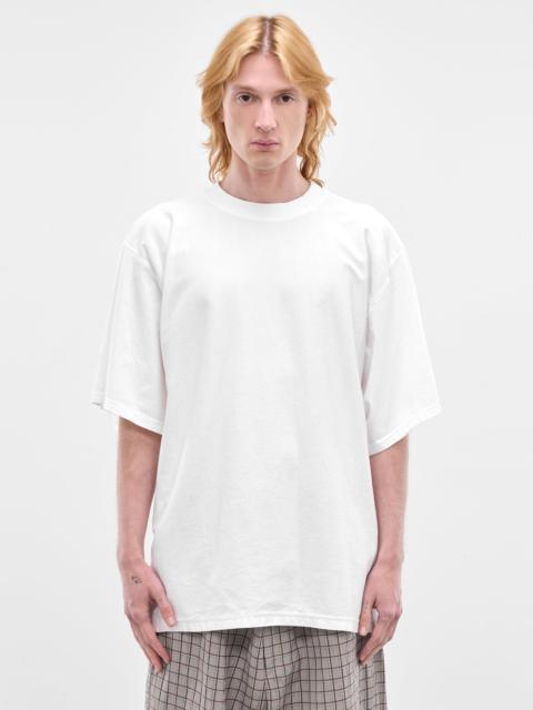 HED MAYNER White Oversized Embroidered Logo Tee