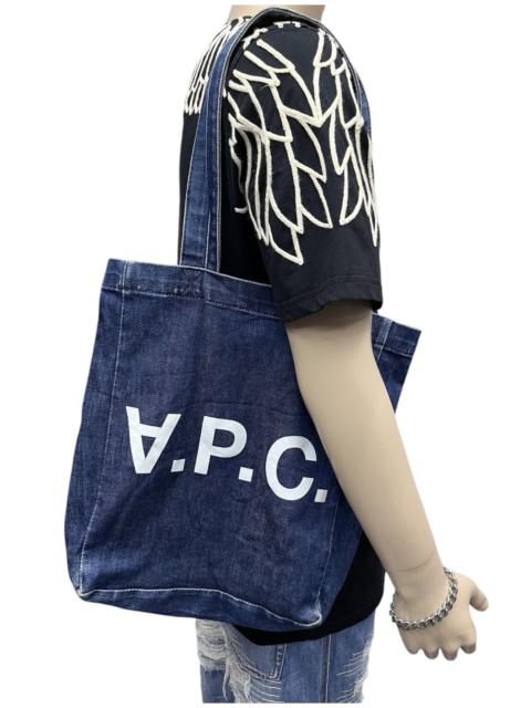 A.P.C. 🔥Vintage A.P.C RUE MADAME PARIS Distressed Denim Tote Bag