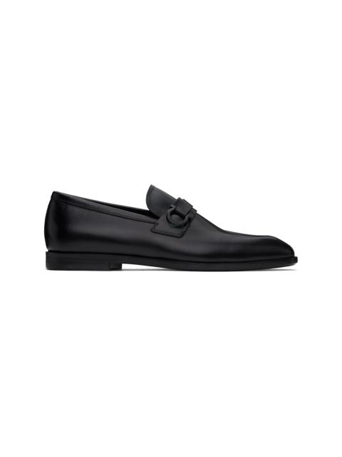 FERRAGAMO Black Gancini Ornament Loafers