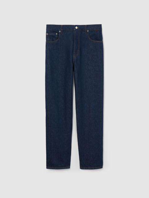 Slim fit cotton denim pant