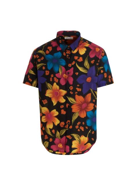 SAINT LAURENT Floral printed shirt