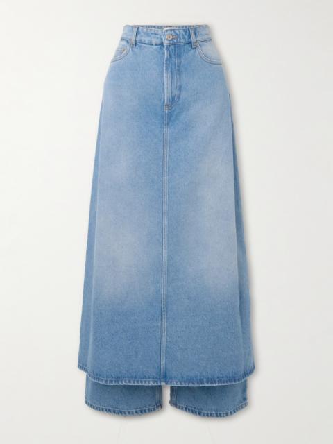 Jean Paul Gaultier Layered High-rise Wide-leg Jeans