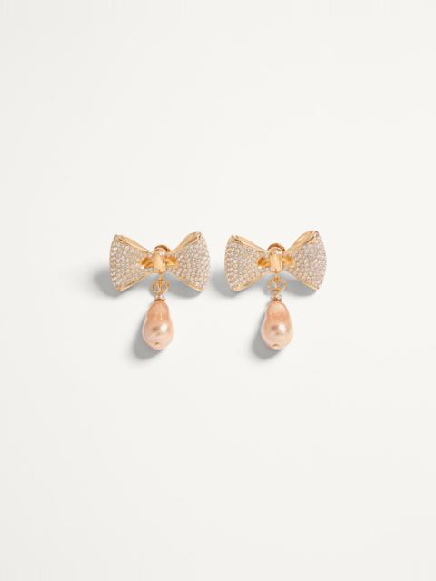Valentino SAN FIN METAL EARRINGS WITH SWAROVSKI® CRYSTALS AND PEARLS