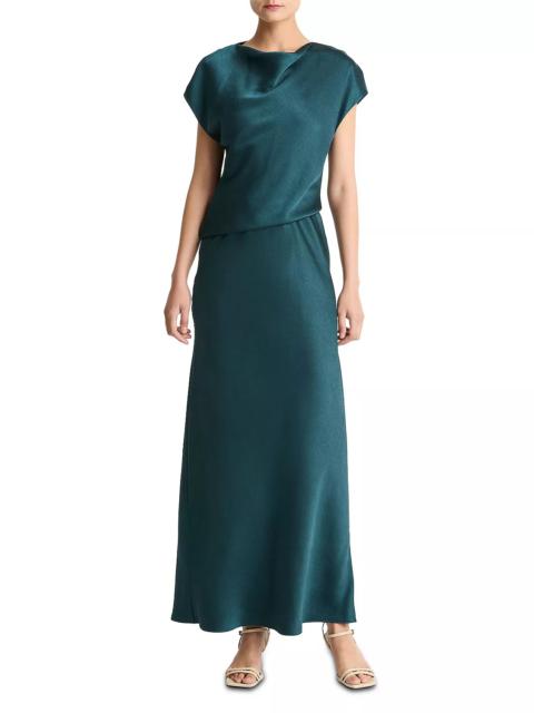 Vince Draped Cap Sleeve Maxi Dress