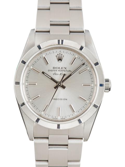 Pre Owned Rolex Air-King 14010 Silver Index Dial