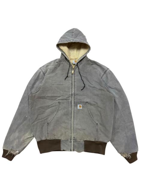 VINTAGE CARHARTT DISTRESSED HOODIE JACKET