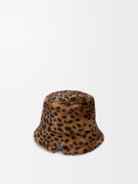 Loewe Bucket hat in printed shearling
