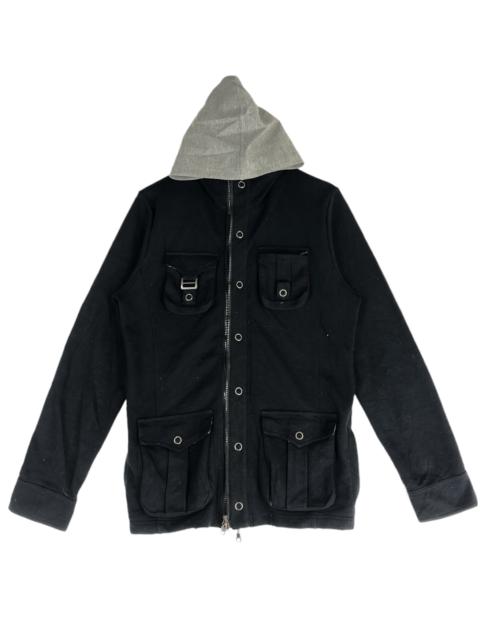 Other Designers Vintage - Unbrand Multi pocket Jacket With Hoodie Tactical Jacket