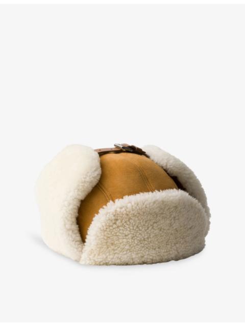 Prada Shearling Suede Trapper Hat