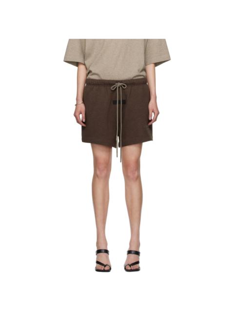 ESSENTIALS Brown Drawstring Shorts