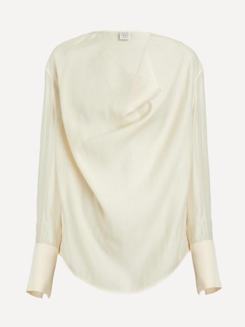 TOTEME Ecru Cowl Blouse