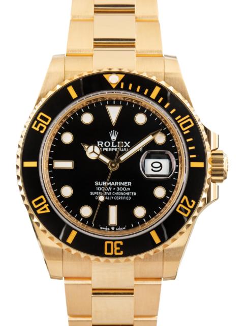 ROLEX Rolex Submariner 18k Yellow Gold 126618 Black Dial