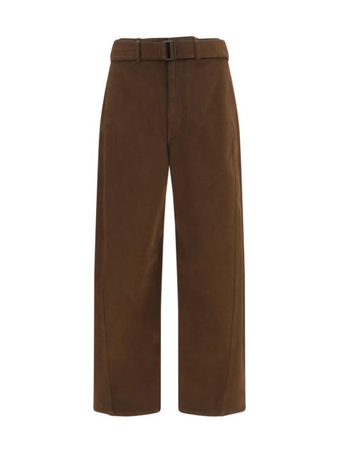 Lemaire Lemaire Men Heavy Dyed Twill Belted Pants