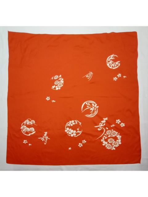 Other Designers Designer - Japanese Handkerchief Floral Design 36 x 36