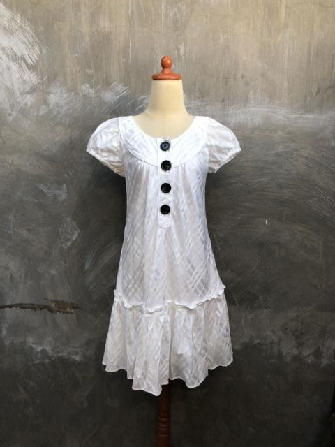 Other Designers Vintage - Burberry London White Midi Dress