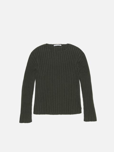 Acne Studios Ribbed crewneck knit - Vintage green
