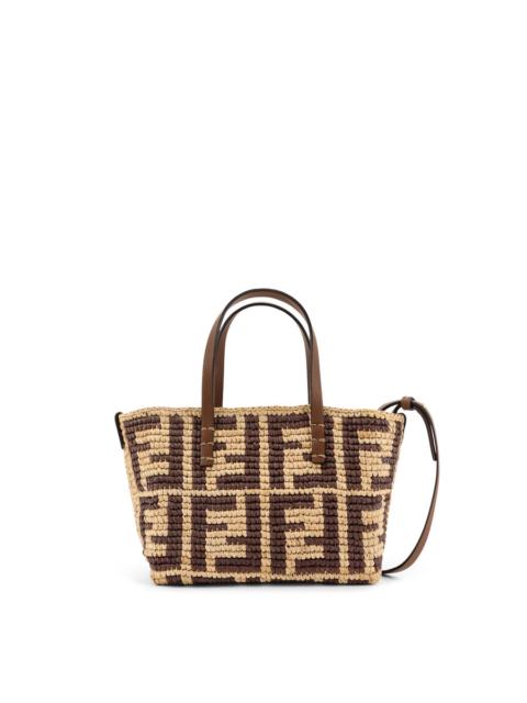 FENDI Fendi Raffia Mini Roll Shoulder Bag