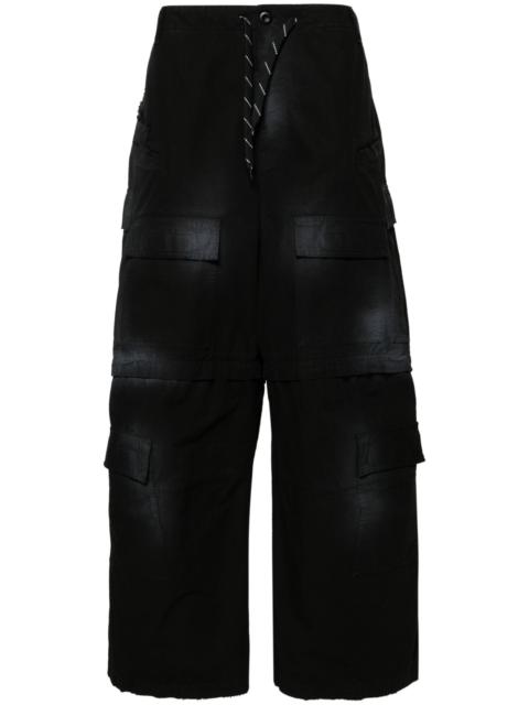 BALENCIAGA Black Wide-Leg Cargo Jeans