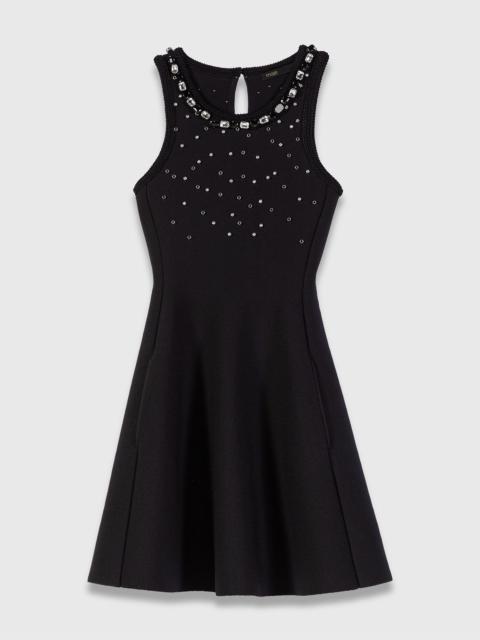 maje Jewelled skater dress