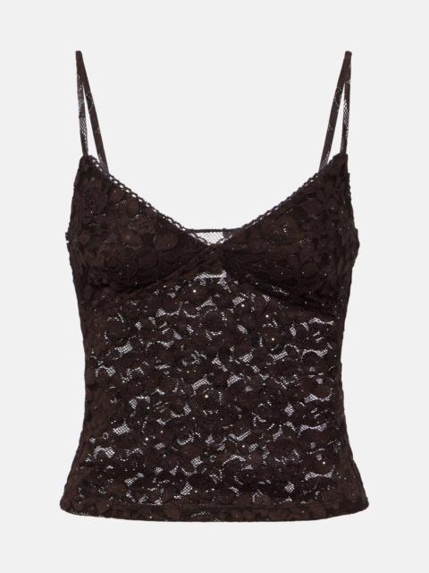 BANANHOT Daisy floral lace top